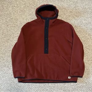 Men’s The North Face Half Snap Fleece Hoodie | XXL | Red